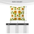 thumbnail image 4 of ZICANCN Elegant Sunflower Yellow Floral Throw Pillow Covers, Bed Couch Sofa Knit Decorative Pillow Covers for Living Room Farmhouse, 26"x26", 4 of 8
