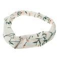 thumbnail image 4 of Unique Bargains 1 Pc Fashion Chrysanthemum Pattern Cross Elastic Hairband for Women Beige, 4 of 6