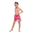 thumbnail image 5 of Gyratedream 6-14 Years Girls Pink Tie-dye Bikini Set with Cover Up Drawstring Crop Tops Skirt 4PCS Swimsuit Bathing Suit, 5 of 8