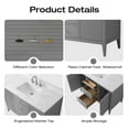 thumbnail image 6 of Vanity Art 48" Double Door Bathroom Vanity with Sink, Freestanding Storage Cabinet with Engineered Marble Top, Flip Down Tray, Drawer, and Shelf, 6 of 6