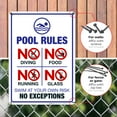 thumbnail image 4 of Pool Rules Sign, No Diving Pool Sign, 10x14 Aluminum, 4 of 8