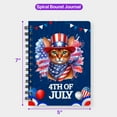 thumbnail image 5 of Patriotic Abyssinian Celebrates 4th of July Spiral Bound Journal Cat Lover Kitten Owner Gifts 5x7in Spiral Notebook - 02009, 5 of 5