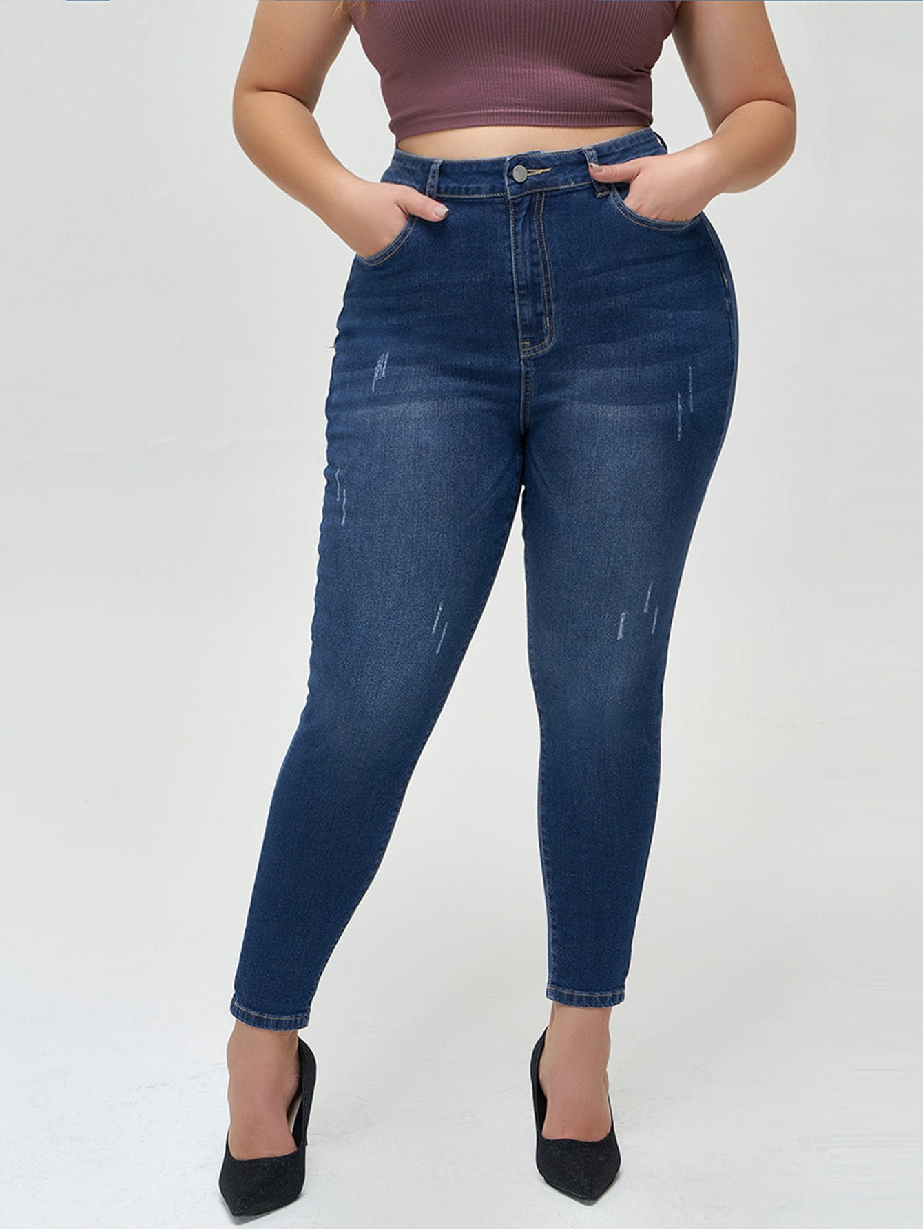 High Waist Skinny Jeans L220301D 2XL 