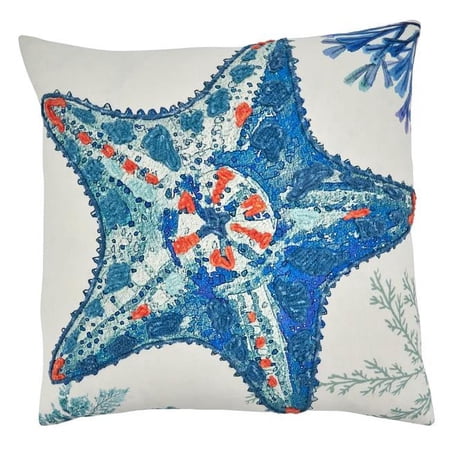 Saro Lifestyle Starfish Throw Pillow Cover