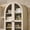 Cream, variant on Aitjunz 71" Tall Arched Storage Cabinet with Glass Doors & 2 Drawers, Farmhouse Wood Pantry Cabinet w/ Adjustable Shelves for Bathroom, Kitchen & Living Room, White