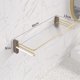 thumbnail image 2 of Estante de baño de pared con barandilla de acero inoxidable dorado, estante de ducha flotante desmontable, 2 of 7