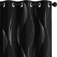 thumbnail image 1 of Rideau Occultant à Rayures en Papier D\'aluminium, Convient au Salon et à la Chambre, Rideau Isolant Thermique, 1 of 2