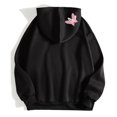 thumbnail image 3 of Bjutir Women Hoodie Sweatshirts Women'Sfall Winter Casual Loose Butterfly Print Pocket Hooded Sweatshirt Black, 3 of 5