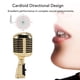 thumbnail image 3 of Micrófono Dinámico Vintage, Micrófono Clásico de Estilo Retro, Cardioide Direccional de Aleación de Zinc Con Estante Giratorio Autotensor, Micrófono Dinámico Retro, 3 of 7