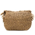 thumbnail image 1 of Bolsa de hombro tejido de mimbre de paja con borlas para mujer de verano (marrón) Likrtyny Para Estrenar, 1 of 9