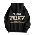thumbnail image 5 of FASHOFT Christian Hoodies for Men Forgive Inspirational God Oversized Sweatshirt Faith Jesus Hoodie Vintage Bible Verse Graphic Pullover Tops Black M, 5 of 6