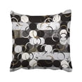 thumbnail image 1 of BOSDECO Black Watercolor Abstract Pattern With Circles Oval Strokes And Splashes Asymmetric Bright Pillowcase Cover 18x18 inch, 1 of 1