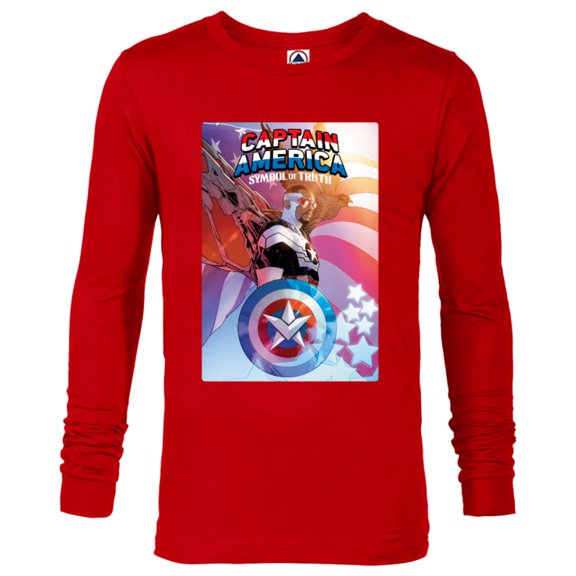 Marvel Captain America Symbol of Truth #1 Comic Cover - Long Sleeve T-Shirt for Men - Customized-New Red
