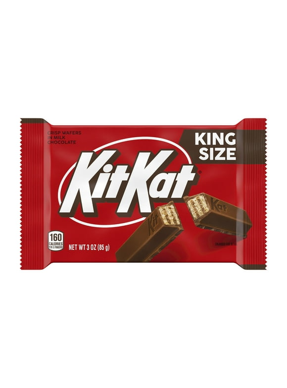 Kit Kat Milk Chocolate Wafer King Size Candy, Bar 3 oz