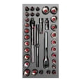 thumbnail image 1 of Juego Dados Y Acc. Cuadro 3/8 Sae & Mm Cortos 34 Pzs Urrea Urrea CH104, 1 of 2