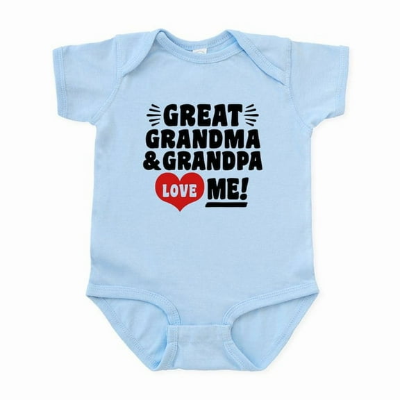 CafePress - Great Grandma And Grandpa Love Me Infant Bodysuit - Baby Light Bodysuit, Size Newborn - 24 Months