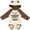 Natural & Brown w Ears, variant on Inktastic My Daddy is a Respiratory Therapist and a Hero Boys or Girls Long Sleeve Baby Bodysuit