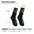 thumbnail image 2 of Balery Neon Psychedelic Giraffe Calcetas Largas con Estampado para Hombre y Mujer – Suaves y Transpirables, Talla Única (US 5-11), 2 of 6
