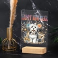 thumbnail image 4 of Happy New Year with Havanese Fireworks Holiday Xmas Winter 2025 Acrylic Plaque Sign Ashwood Base Havanese Dog Lover Gifts Idea Home Desk Decor - 00025, 4 of 5