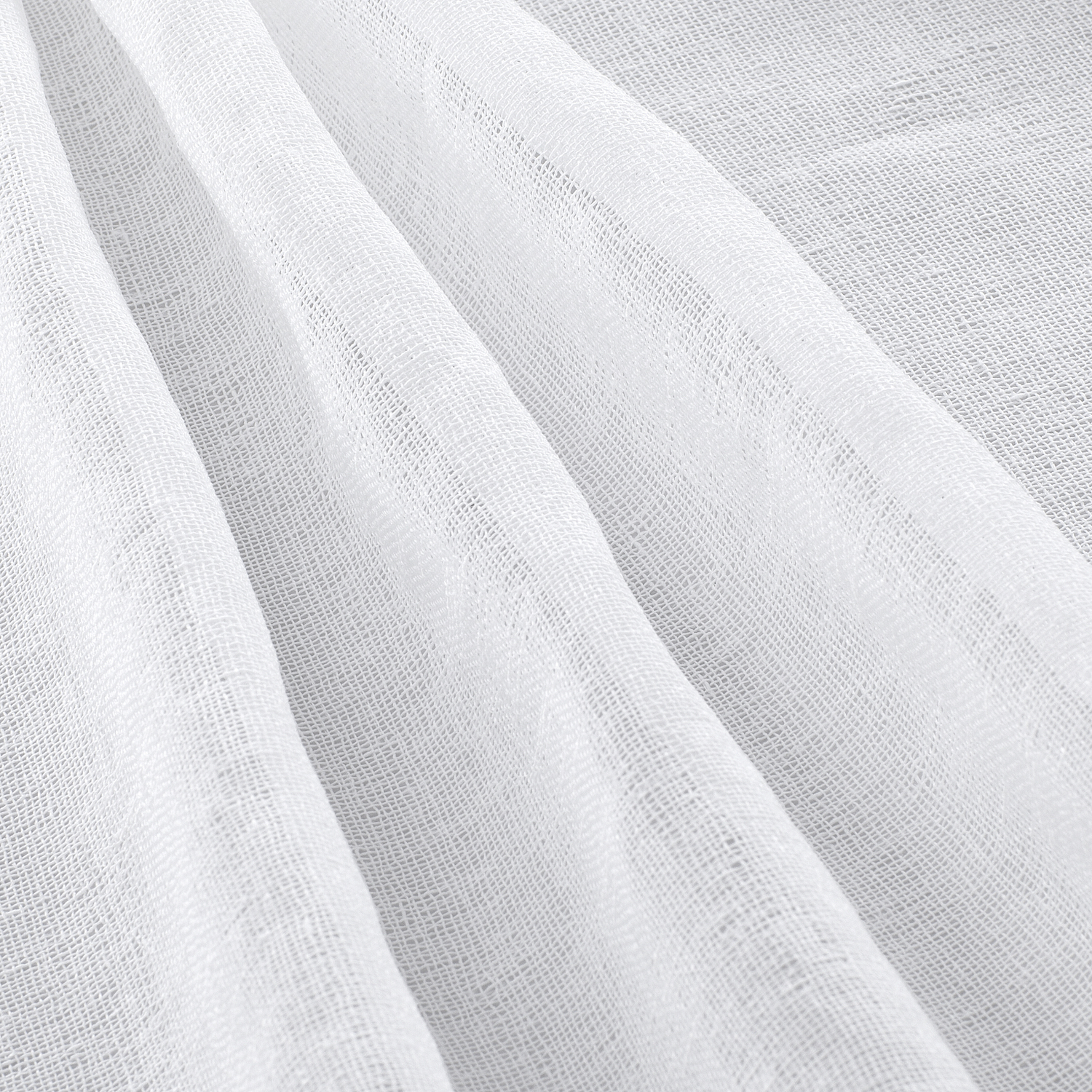 Dainty Home Natural Tassels 3D Tassels Design Linen Look 70" x 72" Shower Curtain in White