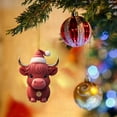 thumbnail image 4 of TOPRenddon Personalized Cow Christmas Ornaments - 3.15 Inch Farmhouse Acrylic Hanging Decor for Tree, Gift Tags & Car Accessories, 4 of 5