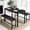 Black, variant on edx Dining Table Set for 4 with 2 Benches, Space-Saving Ideal 4-Person Set Kitchen Table for Daily Meals, Brunches, Workspace,Black