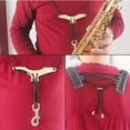 thumbnail image 2 of Toystoory Correa de hombro para saxofón tenor, cinturones de transporte transpirables universales, cinturón ajustable para el cuello, Accesorios para instrumentos musicales, 2 of 6