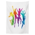 thumbnail image 3 of Ambesonne Youth Tablecloth Rectangular Table Cover, Rainbow Colored Teens, 52"x70", Multicolor, 3 of 4