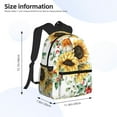thumbnail image 4 of Gaeub Sunflowers Leaves And Birds School Backpack Waterproof Bookbag for Men Women College High School Bags, 4 of 8