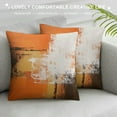 thumbnail image 3 of JEUXUS  Throw Pillow Covers,  Burnt Orange Decorative Pillow Cover, Abstract Art Painting Pillow Cases, Modern Accent Cushion Cover for Sofa Couch Bed Chair Living Room, 3 of 5