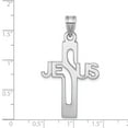 thumbnail image 2 of Sterling Silver Rhodium-plated Jesus Cross Extra Large Pendant QC9006, 2 of 2