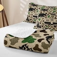 thumbnail image 4 of Catabedysis Camo Camping Quilt Full,Wildlife Camper Pattern Full Bedspread Sets For Boys,Green Beige,3 Pieces, 4 of 7