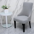 thumbnail image 3 of protectoras para sillas, protectoras para sillas, impermeable, lavable, suave, funda de asiento, silla de comedor, silla razos, Gris claro BLESIY Protector de asiento, 3 of 8