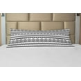 thumbnail image 1 of Ethnic Body Pillow Case Cover with Zipper, Eastern Tattoo Design with Various Ornamental and Geometric Shapes Monochrome Style, Decorative Accent Long Pillowcase,, 1 of 1