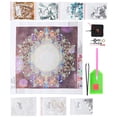 thumbnail image 2 of Greensen Painting Painting Full Painting Kits DIY Rhinestone Painting Flower Pattern Clock Home Wall, 2 of 8