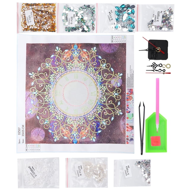 Painting Clock, Rhinestone Painting Clock Resin Rhinestones Exquisitely For DIY For Painting