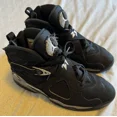 thumbnail image 1 of N I-K-E A i r-Jor-dan 8 Size 9 Chrome 2015 Men Used Black 305381-003, 1 of 6