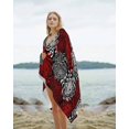 thumbnail image 2 of Red White Beach Towels Oversized Super Absorbent, Abstract Black Chrysanthemum Flower Floral Lightweight Bath Towel Quick Dry Sets For Bathroom/Pool/Rv Camping/Beach Play/Gym Room/Picnic 30"x60", 2 of 8