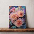 thumbnail image 5 of Dahlia Flower Canvas Wall Art 8x12 inches - Watercolor Botanical Wall Art Dahlia Flower Vintage Canvas for Bedroom, 5 of 5