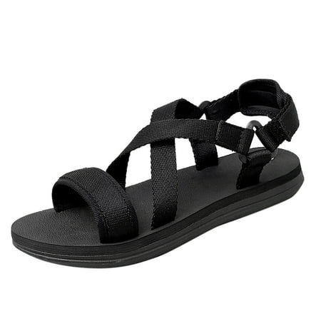 

iOPQO Men s sandals Fashion Men s Stylish Comfortable Soft Bottom Non-slip Outdoor Beach Sandals Men s Fashion Comfortable Black 44