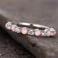 thumbnail image 2 of Trendy Female Fire Artificial Opal Ring Wedding Elegant Jewelry, 2 of 3