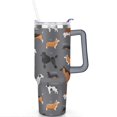thumbnail image 2 of Gift for Dog Lovers Cute Dog Tumbler for Women - 40oz Dog Tumblers with Handle Straw and Lid Tumbler Cup Travel Coffee Mug, 2 of 7