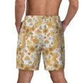 thumbnail image 2 of Rocae Retro 70s 60s Flower for Men's Swim Trunks Quick Dry With Two Side Pockets and One Lined Patch PocketMedium, 2 of 9