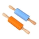 thumbnail image 5 of Mini rodillos, paquete de 2 rodillos con mango de madera para niños, rodillos de silicona antiadherentes para cocina casera, pastel para niños de 9 pulgadas Ormromra SNFLD1412, 5 of 8