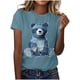 thumbnail image 2 of Tejiojio Women's Animal Printed T-shirt Casual Round Neck Short Sleeve Blouses S-2XL, 2 of 4