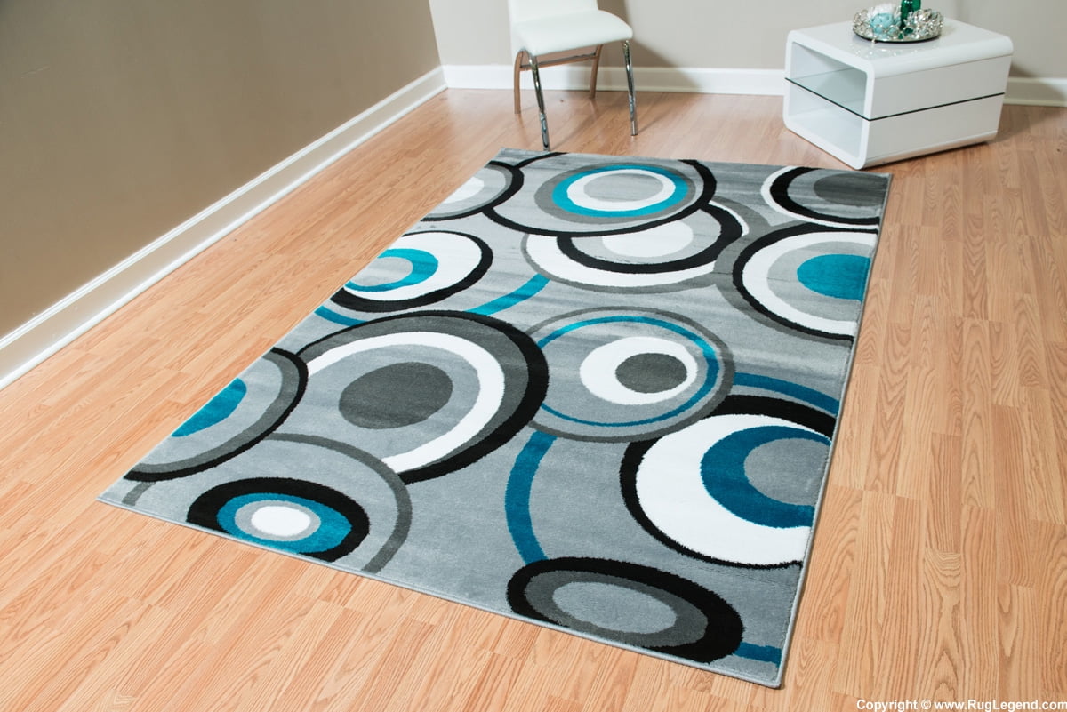 New Modern Design Rug Living Room Rug 5'2" X 7' 2" Carpet 271 Turquoise