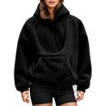 thumbnail image 2 of WULMLEO Pet Pouch Hoodies for Women Cat and Dog Pouch Hoodie Sweatshirt Oversized Comfy Pullover with Large Pockets Black L, 2 of 7