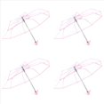 thumbnail image 1 of 4X Paraguas Transparente Paraguas Automatico para Lluviaautomatico Compacto Plegable Estilo A Prueba de Viento Paraguas Transparente , Transparente & Borde Rosado, 1 of 8