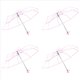 thumbnail image 1 of 4X Paraguas Transparente Paraguas Automatico para Lluviaautomatico Compacto Plegable Estilo A Prueba de Viento Paraguas Transparente , Transparente & Borde Rosado, 1 of 8