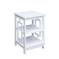 thumbnail image 2 of Convenience Concepts Town Square End Table with Shelves, White, 2 of 5